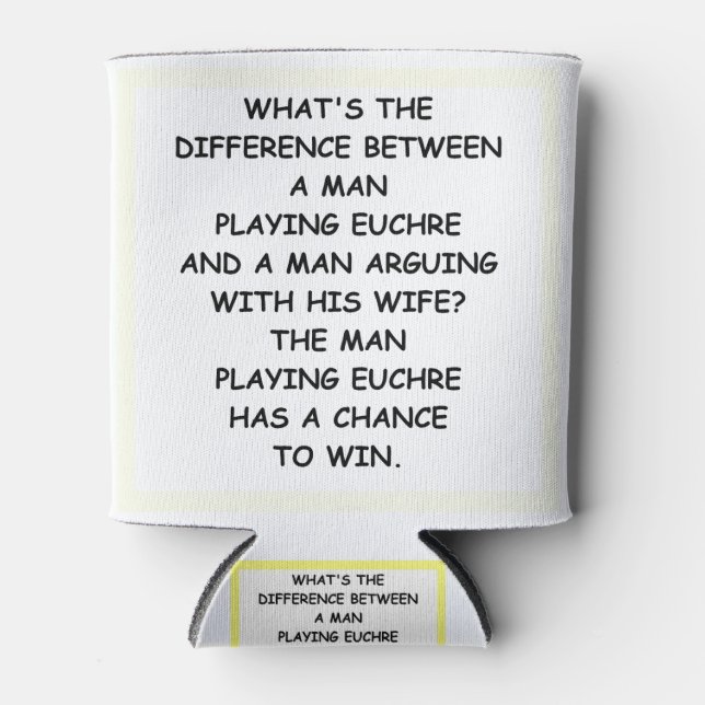 EUCHRE CAN COOLER (Front)