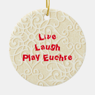 Euchre Ceramic Ornament