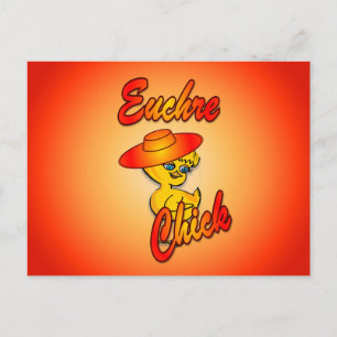 Euchre Chick #5 Postcard