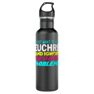 Euchre Funny Premium  710 Ml Water Bottle