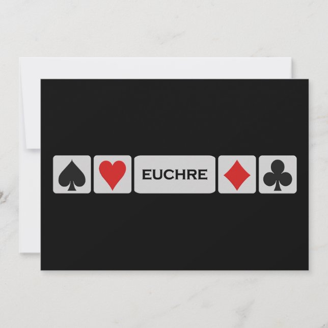 Euchre invitation - customise (Front)