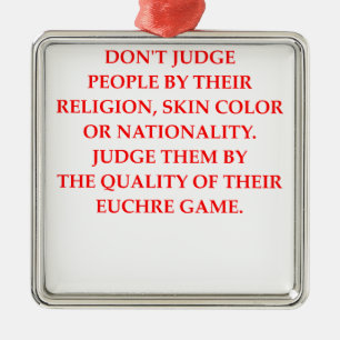 EUCHRE METAL TREE DECORATION