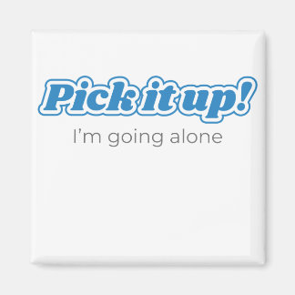 Euchre, Pick It Up! Blue design Magnet