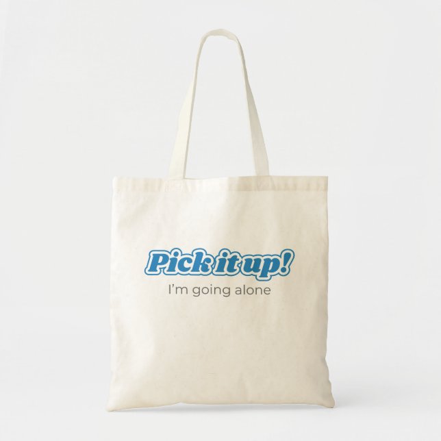 Euchre, Pick It Up! Blue design Tote Bag (Front)