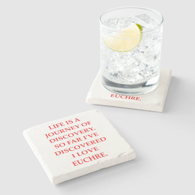 EUCHRE STONE COASTER (Side)