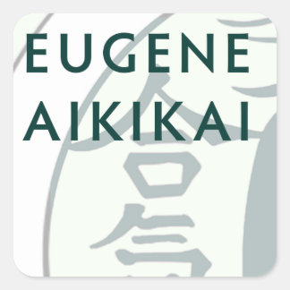 Eugene Aikikai square stickq Square Sticker