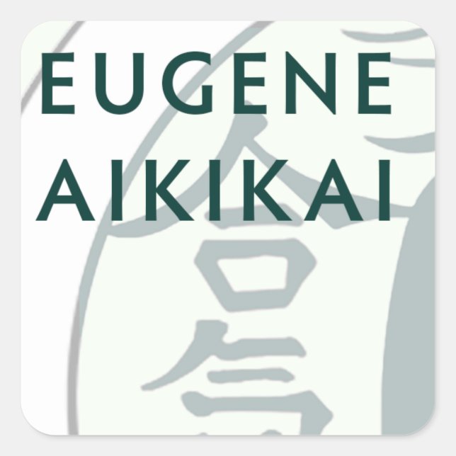 Eugene Aikikai square stickq Sticker (Front)