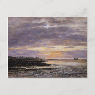 Eugene Boudin- Deauville, Sunset on the Beach Postcard