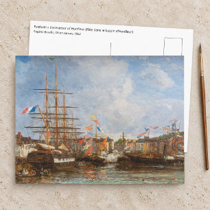 Eugene Boudin - Festival in the Harbour of Honfleu Postcard