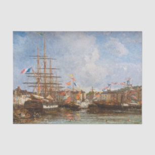 Eugene Boudin - Festival in the Harbour of Honfleu Tissue Paper