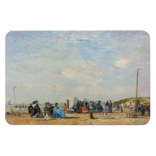 Eugene Boudin - Gathering on the Beach Magnet