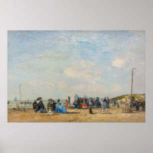 Eugene Boudin - Gathering on the Beach Poster