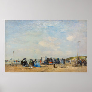 Eugene Boudin - Gathering on the Beach Poster