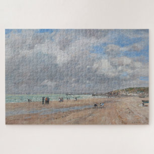Eugene Boudin - The Beach at Deauville Jigsaw Puzzle