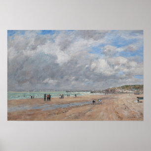 Eugene Boudin - The Beach at Deauville Poster