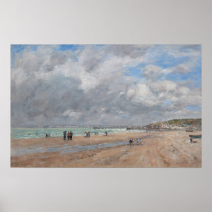 Eugene Boudin - The Beach at Deauville Poster