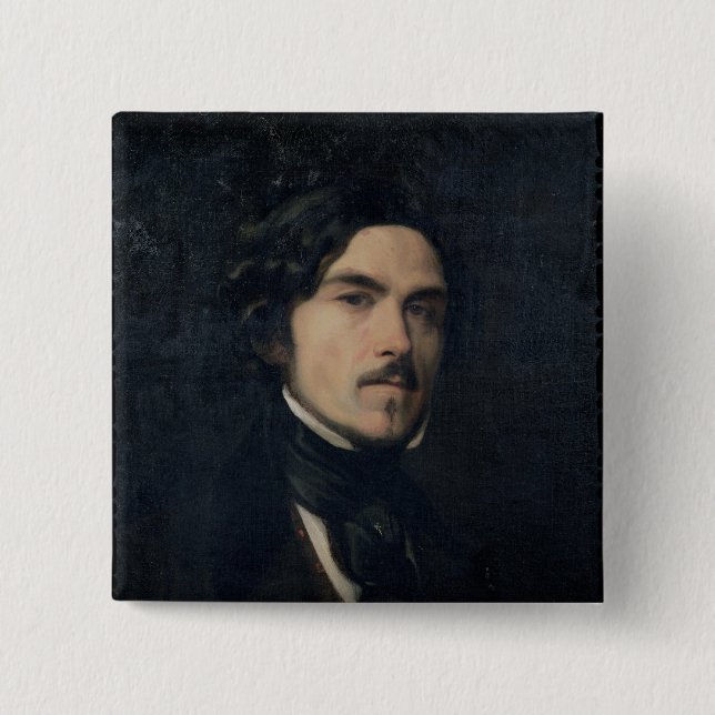 Eugene Delacroix  1840 15 Cm Square Badge (Front)
