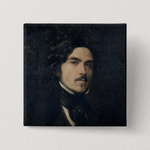 Eugene Delacroix 1840 15 Cm Square Badge