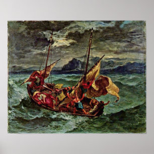 Eugene Delacroix - Christ in the Sea of Galilee Poster