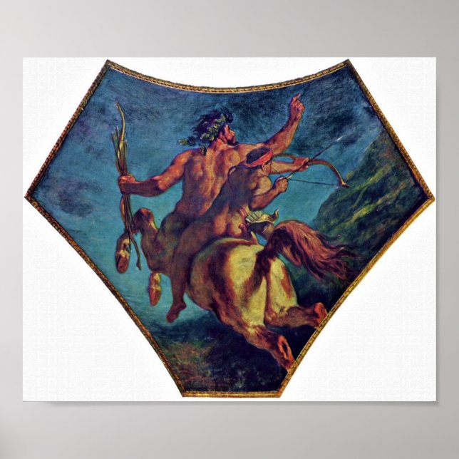 Eugene Delacroix - Education of Achilles Poster (Front)