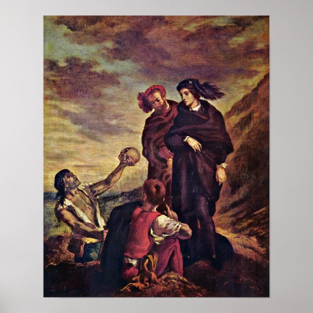 Eugene Delacroix - Hamlet and Horatio Poster (Front)