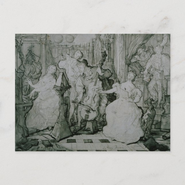 Eugene Delacroix - Le Roy Rene Postcard (Front)