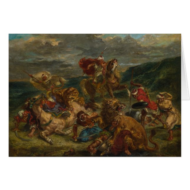 Eugene Delacroix - Lion Hunt (Front Horizontal)