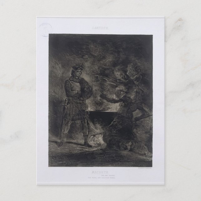 Eugene Delacroix: Macbeth and the Witches Postcard (Front)