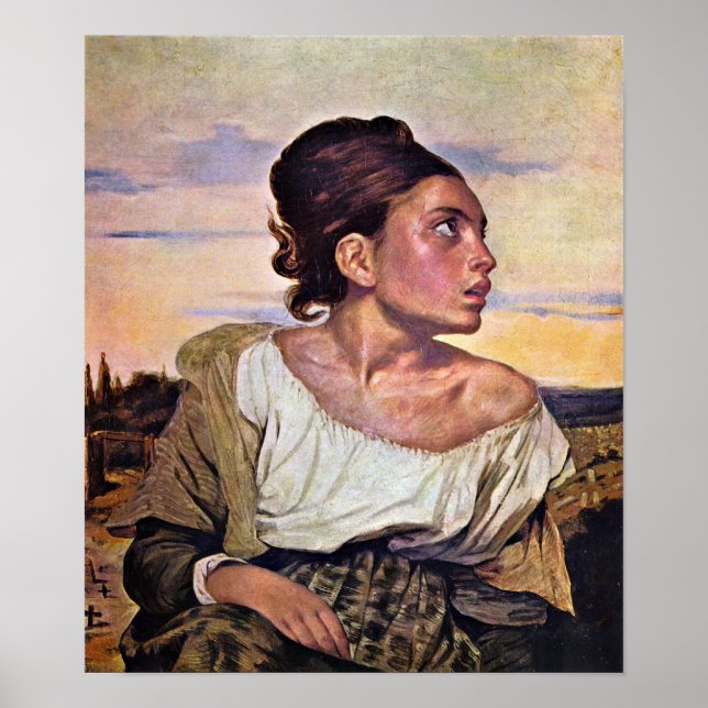 Eugene Delacroix - Orphan child in the cemetery Poster (Front)
