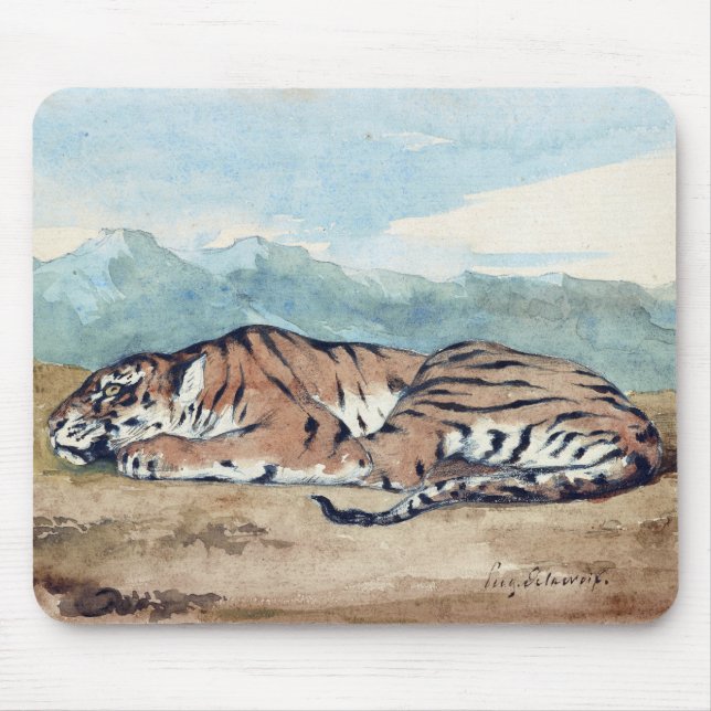 Eugène Delacroix Royal Tiger Mouse Pad (Front)