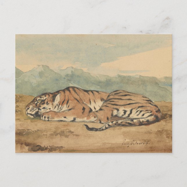 Eugene Delacroix - Royal Tiger Postcard (Front)
