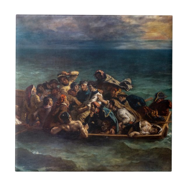 Eugene Delacroix - The Shipwreck of Don Juan Ceramic Tile (Front)