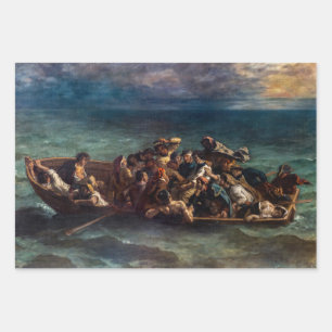 Eugene Delacroix - The Shipwreck of Don Juan Wrapping Paper Sheet