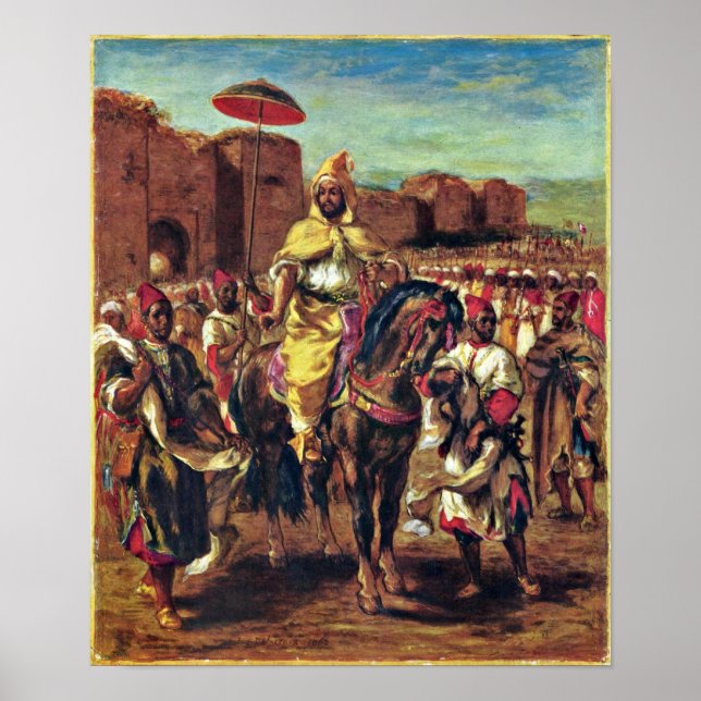Eugene Delacroix - The Sultan of Morocco Poster (Front)