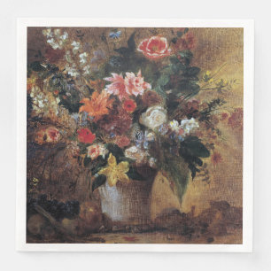 Eugene Delacroix Vintage Bouquet of Flowers Napkin