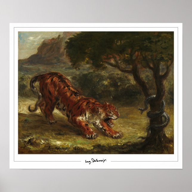 Eugène Delacroix Zedign Art Poster #16 (Front)