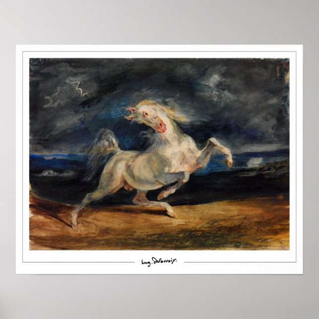 Eugène Delacroix Zedign Art Poster #175 (Front)
