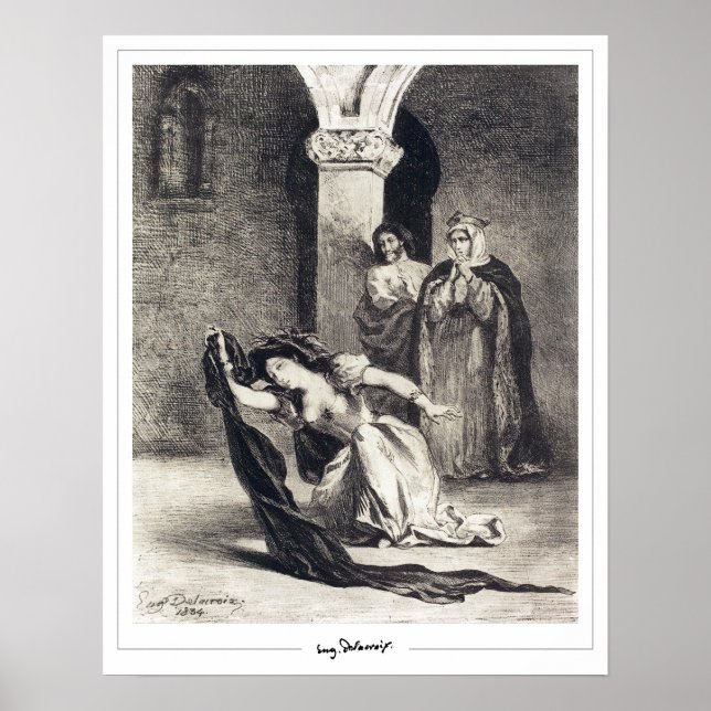 Eugène Delacroix Zedign Art Poster #400 (Front)
