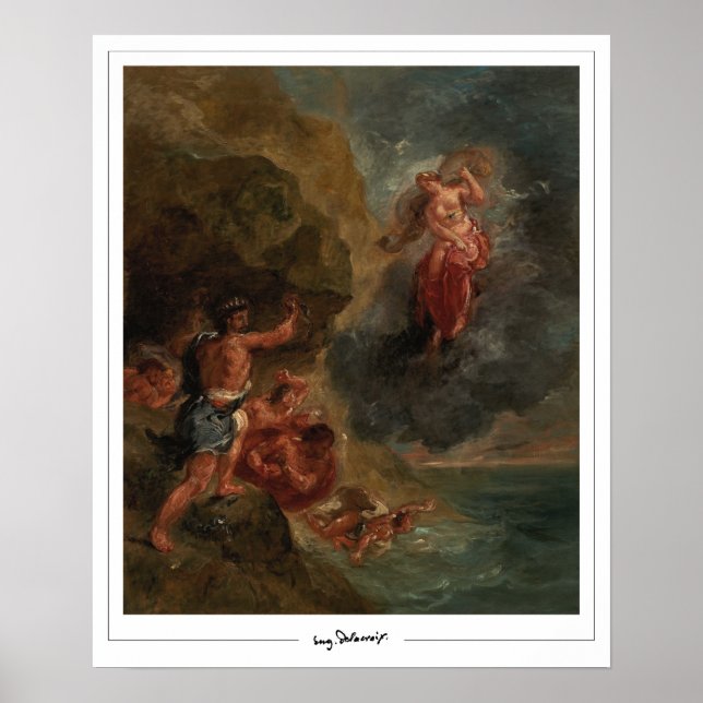 Eugène Delacroix Zedign Art Poster #415 (Front)