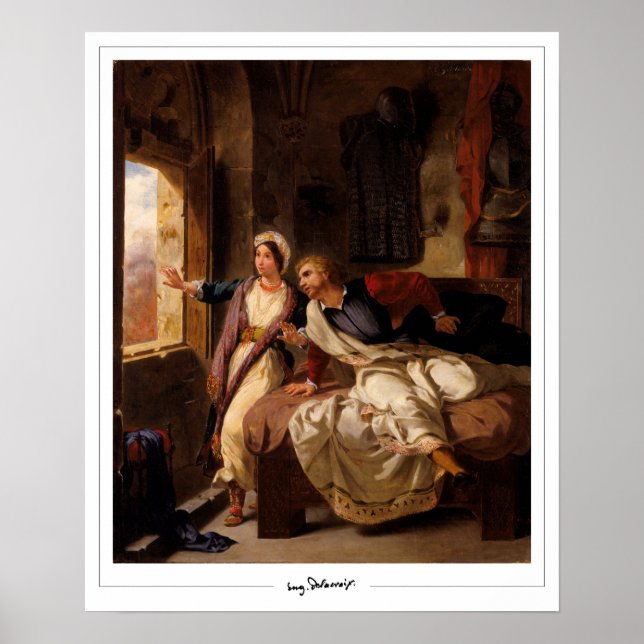 Eugène Delacroix Zedign Art Poster #566 (Front)