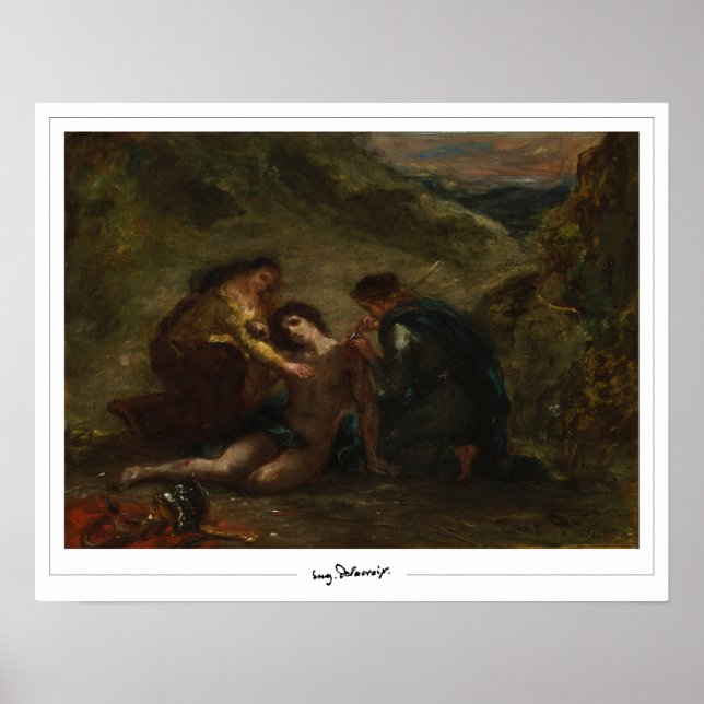 Eugène Delacroix Zedign Art Poster #589 (Front)