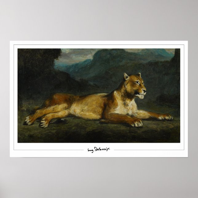 Eugène Delacroix Zedign Art Poster #603 (Front)