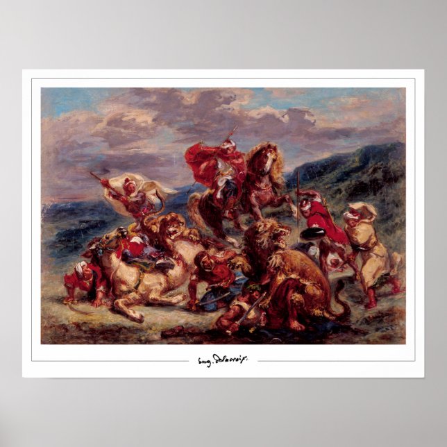 Eugène Delacroix Zedign Art Poster #97 (Front)