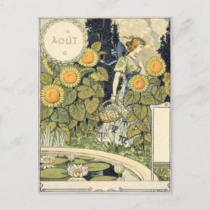 Eugène Grasset août Postcard