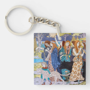 Eugene Grasset - Harmony Decorative Panel Key Ring