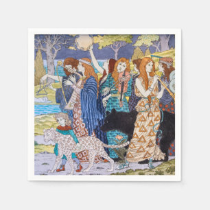 Eugene Grasset - Harmony Decorative Panel Napkin
