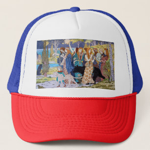 Eugene Grasset - Harmony Decorative Panel Trucker Hat