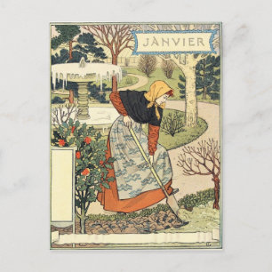 Eugène Grasset janvier Postcard