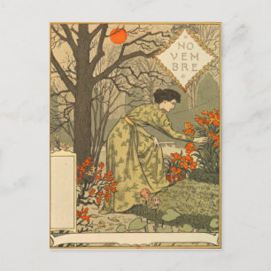 Eugene Grasset November Postcard