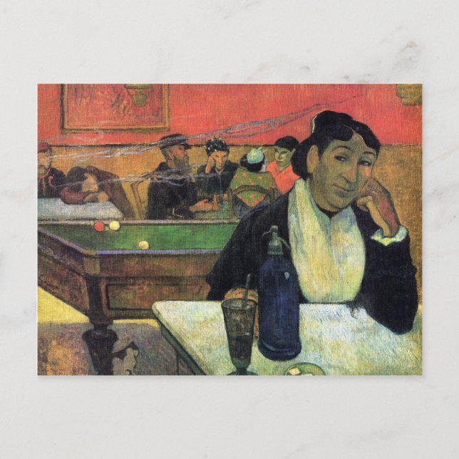 Eugène Henri Paul Gauguin - Madame Ginoux in Cafe Postcard (Front)